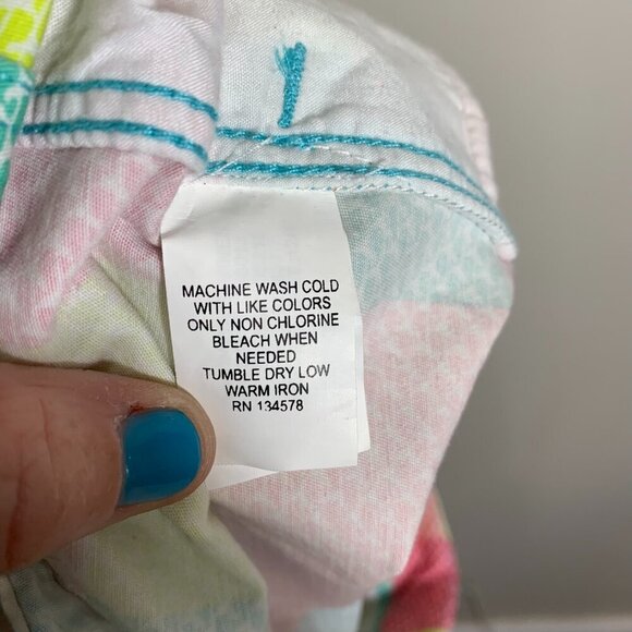 Vineyard Vines Whale Patchwork Every Day Shorts Womens Multicolor Stretch Size 6 - Picture 9 of 12